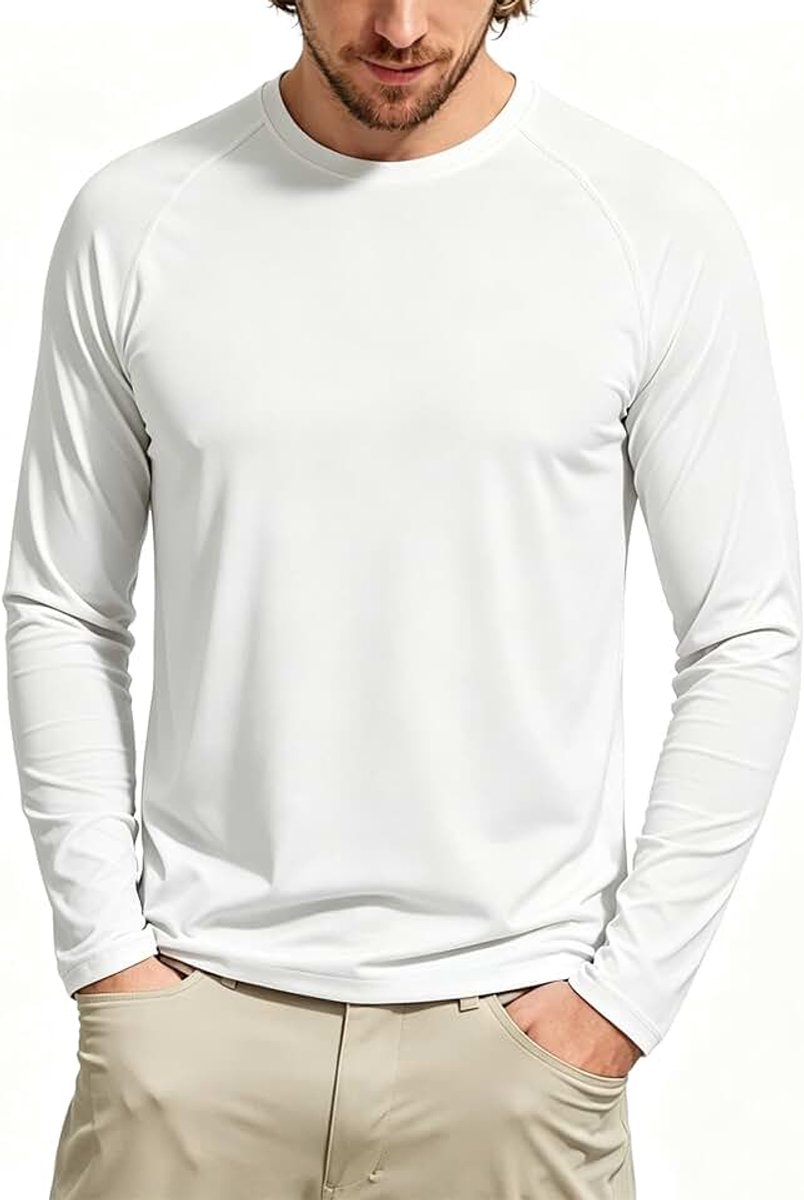 Rashguard Zonbescherming Zwemshirt Sneldrogend Functioneel T-shirt Surfen Vissen Hiking Top