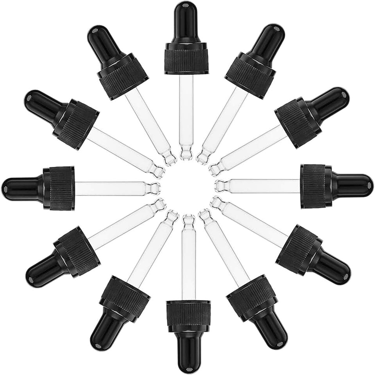 24 stuks 10 ml glazen etherische olie druppelflesjes met lekvrije doppen en siliconen lampen voor reizen en doe-het-zelf projecten