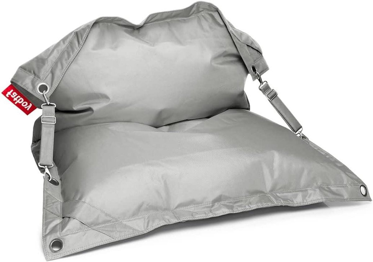 Zitzak - Loungestoel - Ontspannen Binnen Buiten - Aanpasbare Zithoek - 185 x 137 cm - Lichtgrijs