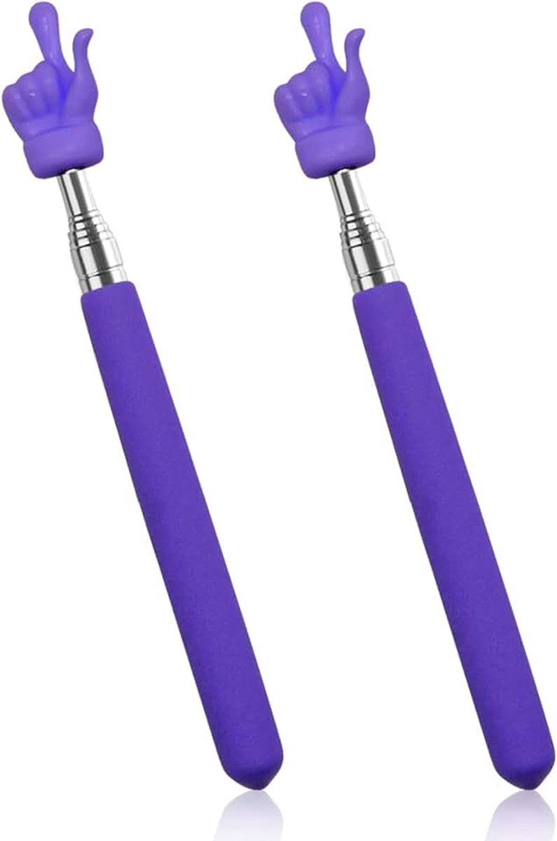2 stuks telescopische aanwijsstok voor leerkrachten, uitschuifbare aanwijsstok voor leerkrachten in de klas, intrekbare aanwijsstok voor vingeraanwijzers