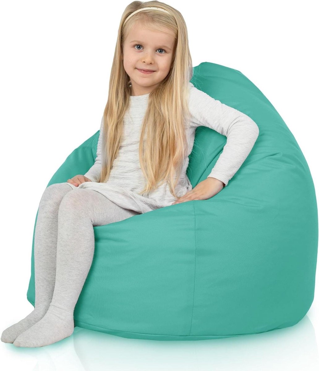 Zitzak L Kinderen - Zitkussen Outdoor - Ultiem Ontspannen - Waterproof Wasbare Cover - 77 x 77 x 90 cm