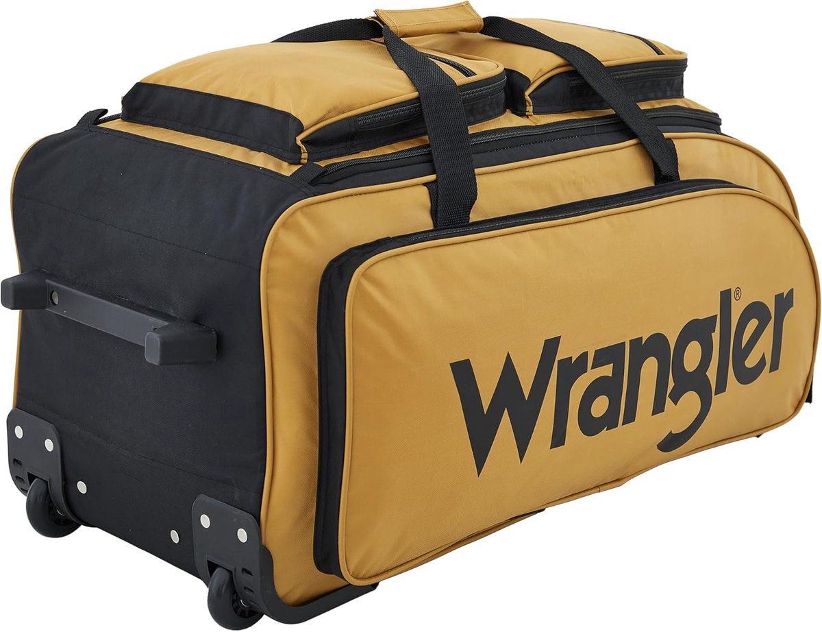 Reis Duffle Bag - Rolkoffer Tas - Lange Vakanties - Lichtgewicht Nylon - 76 Liter - Ambergoud