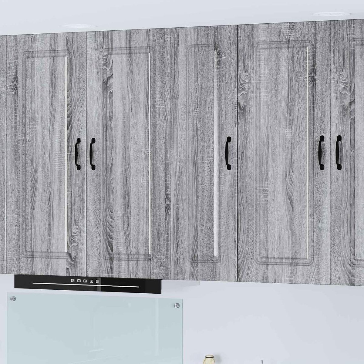 Keukenkast - Hangende kast - Keuken opbergen - Modern design - 30 x 100 cm - Grijs Sonoma
