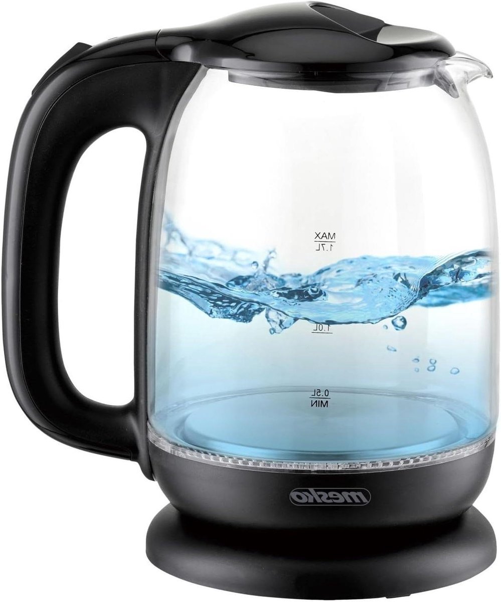 Glazen Waterkoker - Kookapparaat Water - Snel Water Koken - LED Verlichting - 17 Liter - Zwart