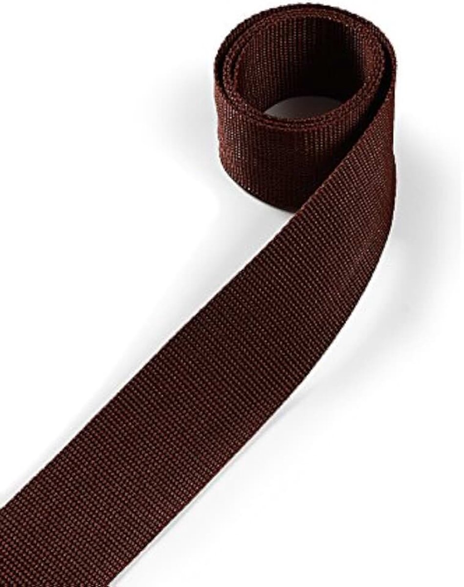 Riem van polypropyleen 30 mm breed, 4 meter lang, kleur: 6 - mahoniebruin | Basisprijs per meter = € 1,50