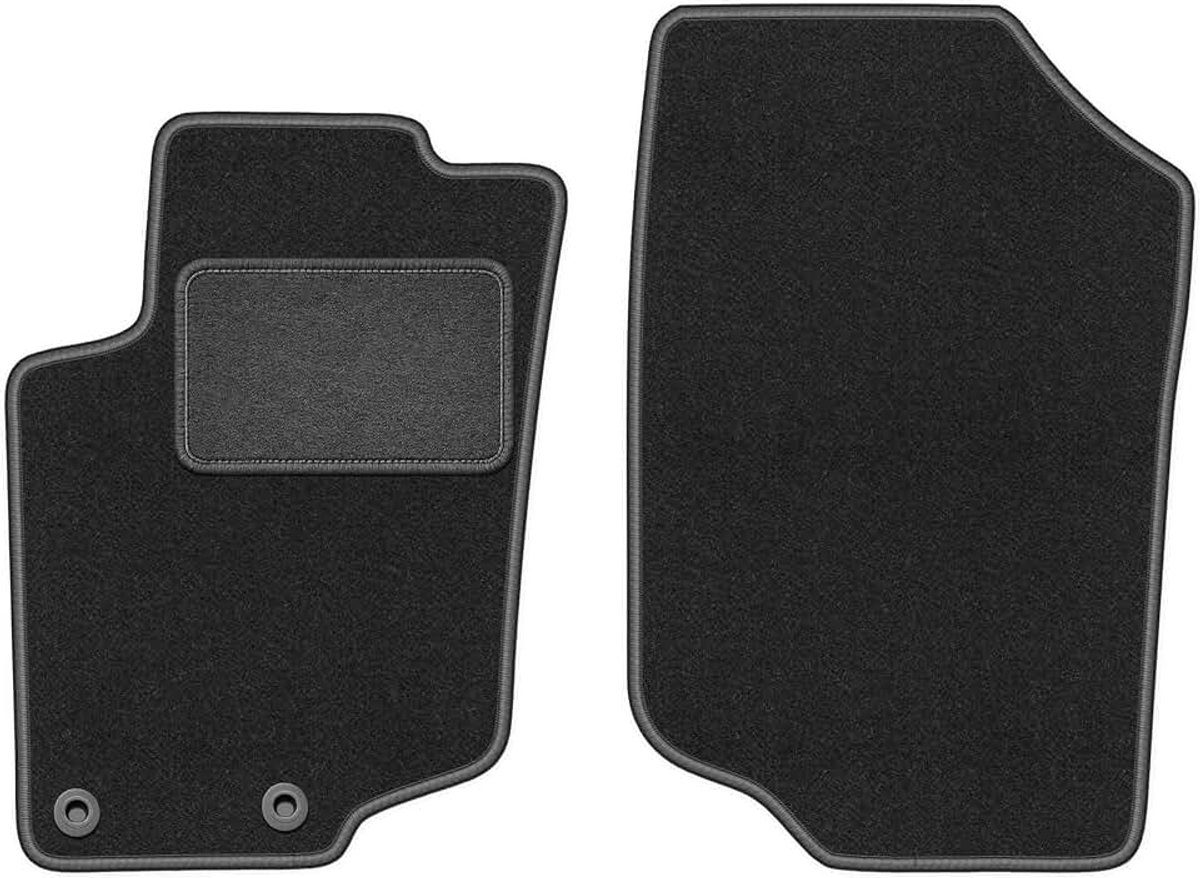 Vloermatten geschikt voor: Peugeot 207 (2006-2012) SW, combi, hatchback vloermatten in grafiet kleur set van 2 op maat gemaakt
