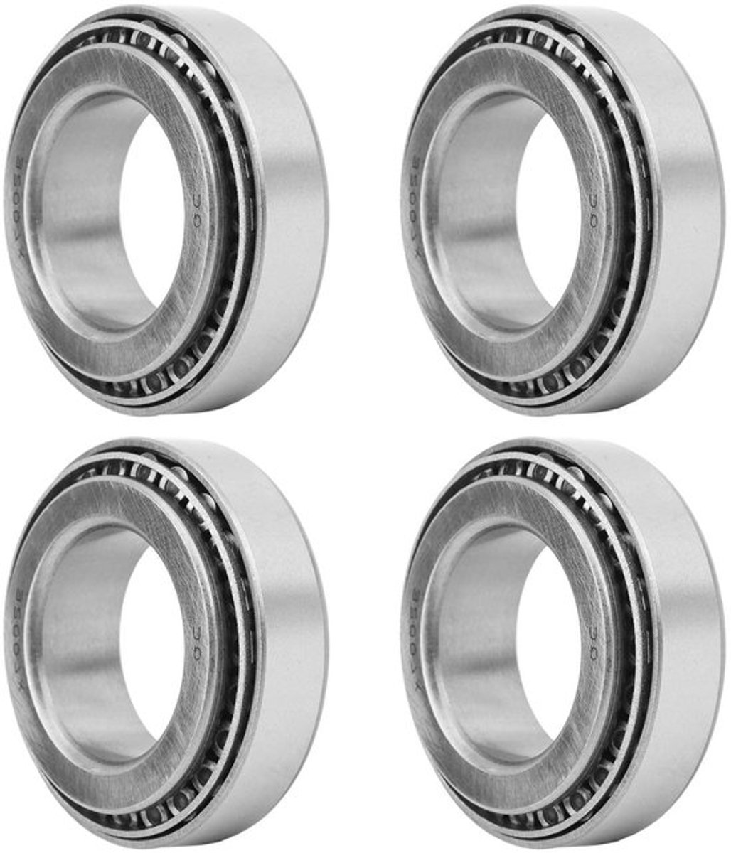 Set van 4 Conische Rollagers, Universele Stalen Spinner, Diepe Groef Lager 32007 voor Precisietoepassingen