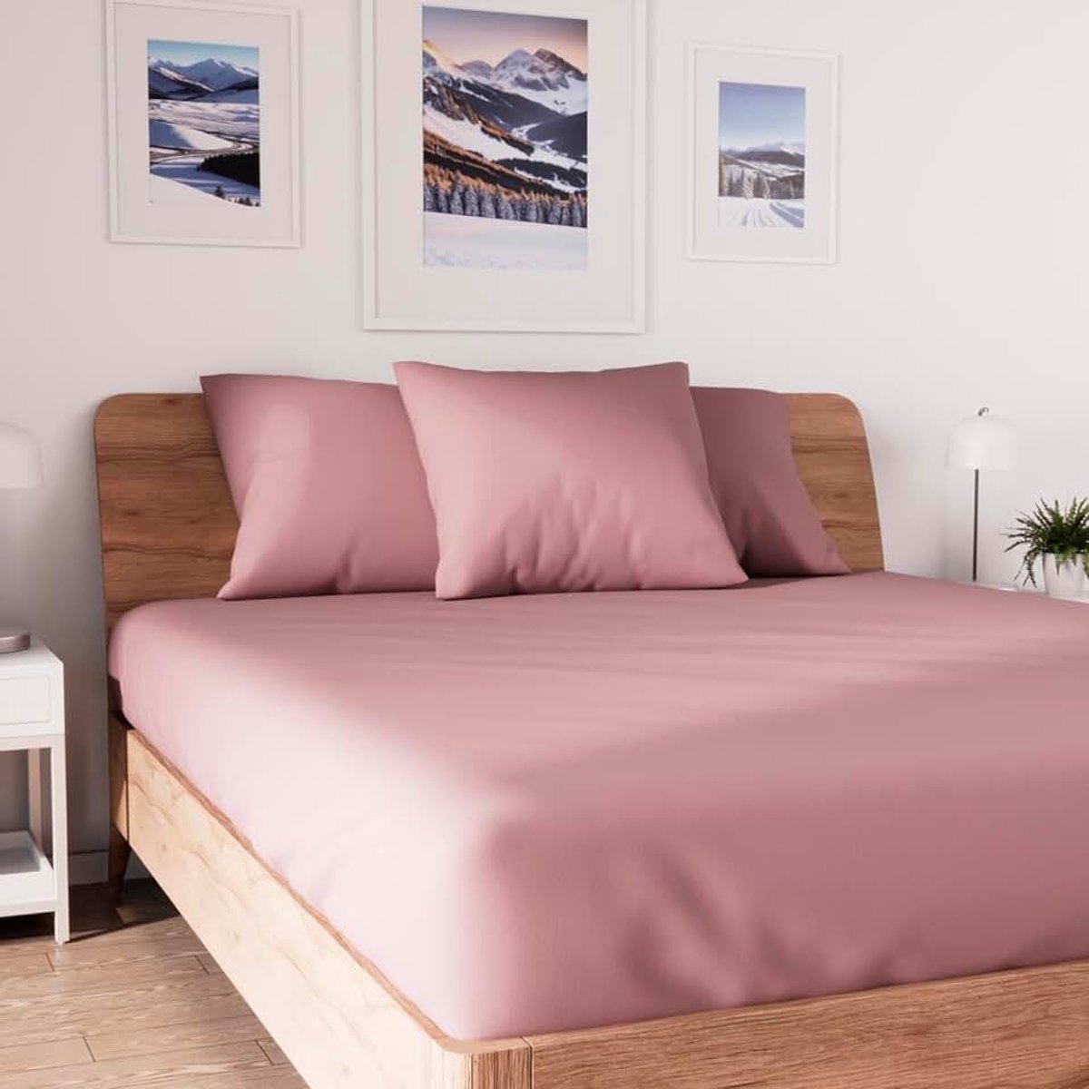 D'Ocre Jersey Doden Omslag, Katoen, Roos, 140 x 190 cm