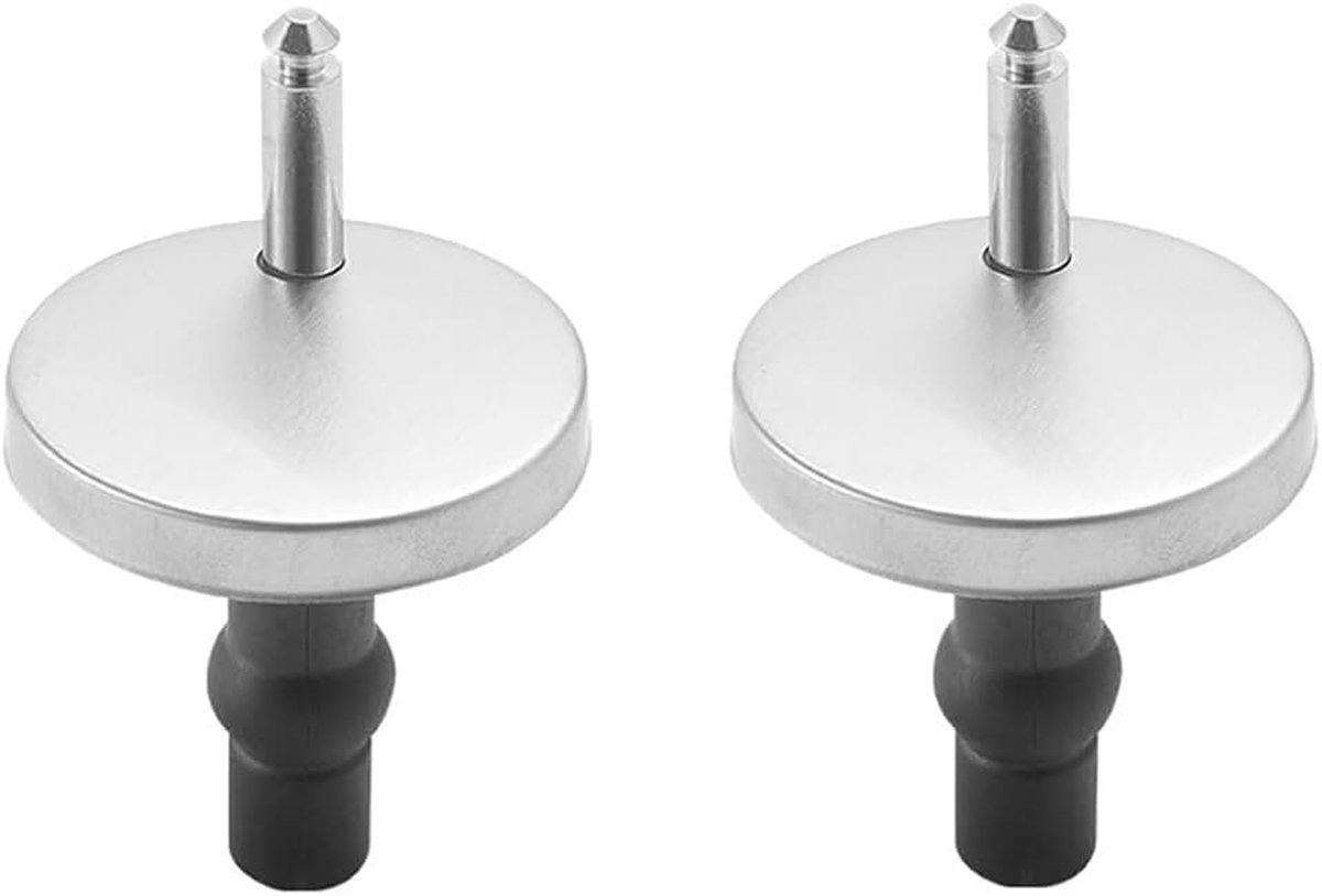 Toiletbrilfittingen, 2 stuks Quick Release Top Scharnieren Fittings Roestvrij Staal Toiletbril Vervangende Kit met Expansieschroeven en Bouten, 45mm/1.77in Diameter (Verbeterd)