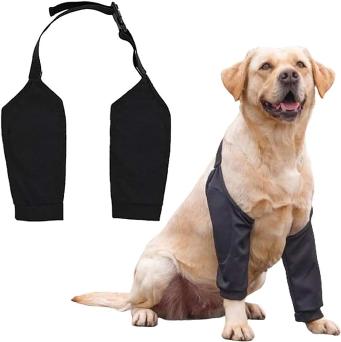 Herstel Mouwbescherming Voorbenen Zacht Gewatteerd Hond Elleboogbandage Mouwen Huisdier Hond Been Bescherming Geschikt voor middelgrote en Grote Honden (XL)