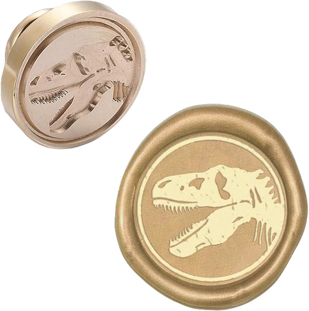 Wax Seal Stempel Hoofd Dinosaurus Verwijderbare Afdichting Messing Stempel Hoofd Voor Creatieve Gift Enveloppen Uitnodigingen Kaar