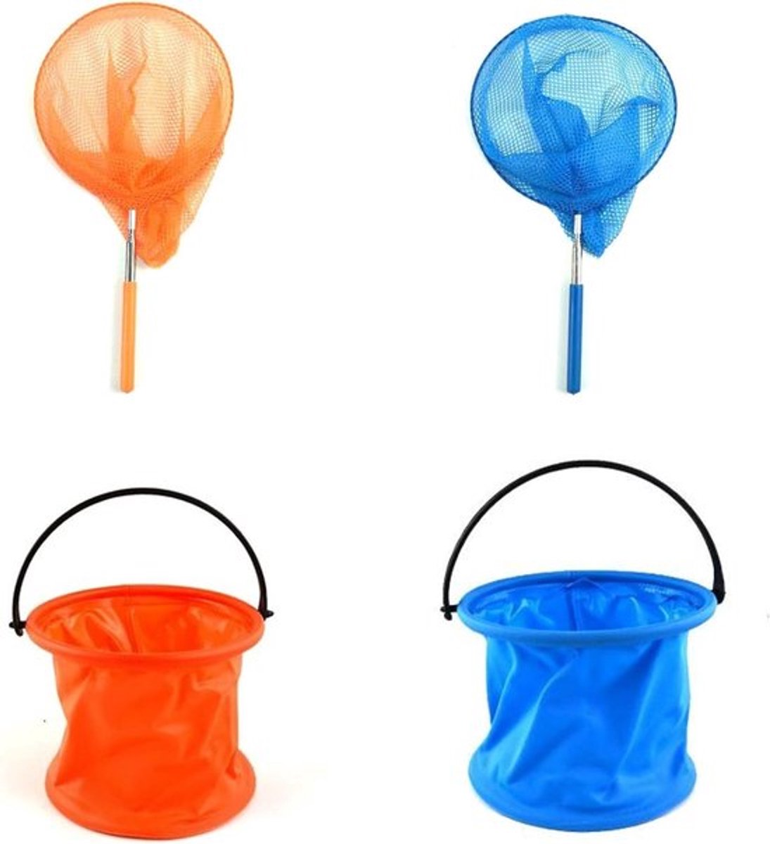 Telescopische Netten Set van 2 voor het Vangen van Insecten en Kleine Vissen in de Zomer - Ideaal voor Tuin en Recreatie
