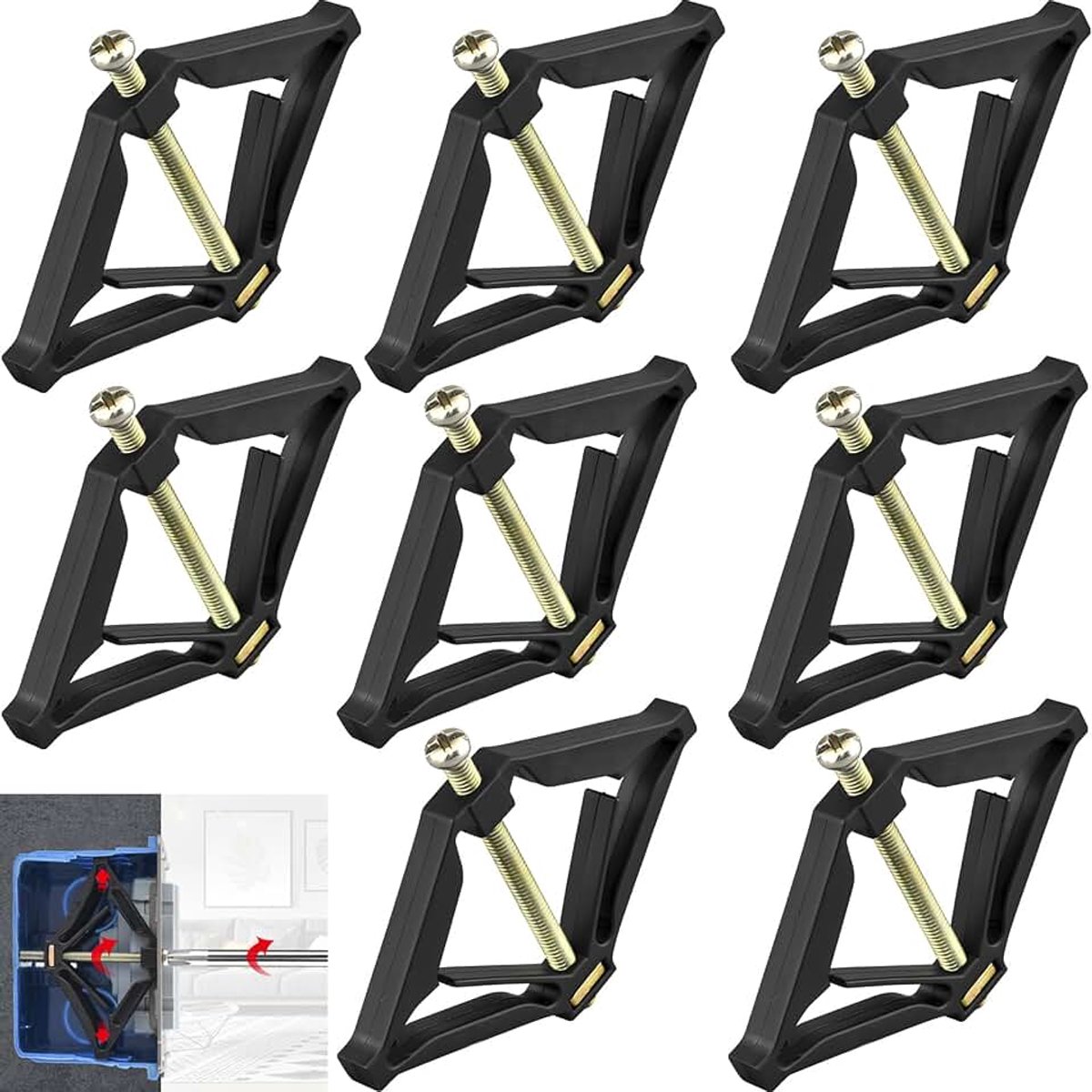 8 stks 86mm Schakelaar Cassette Reparateur Ondersteuning Staaf Elektricien Accessoires, Wall Mount Schakelaar Doos Reparatie Tool