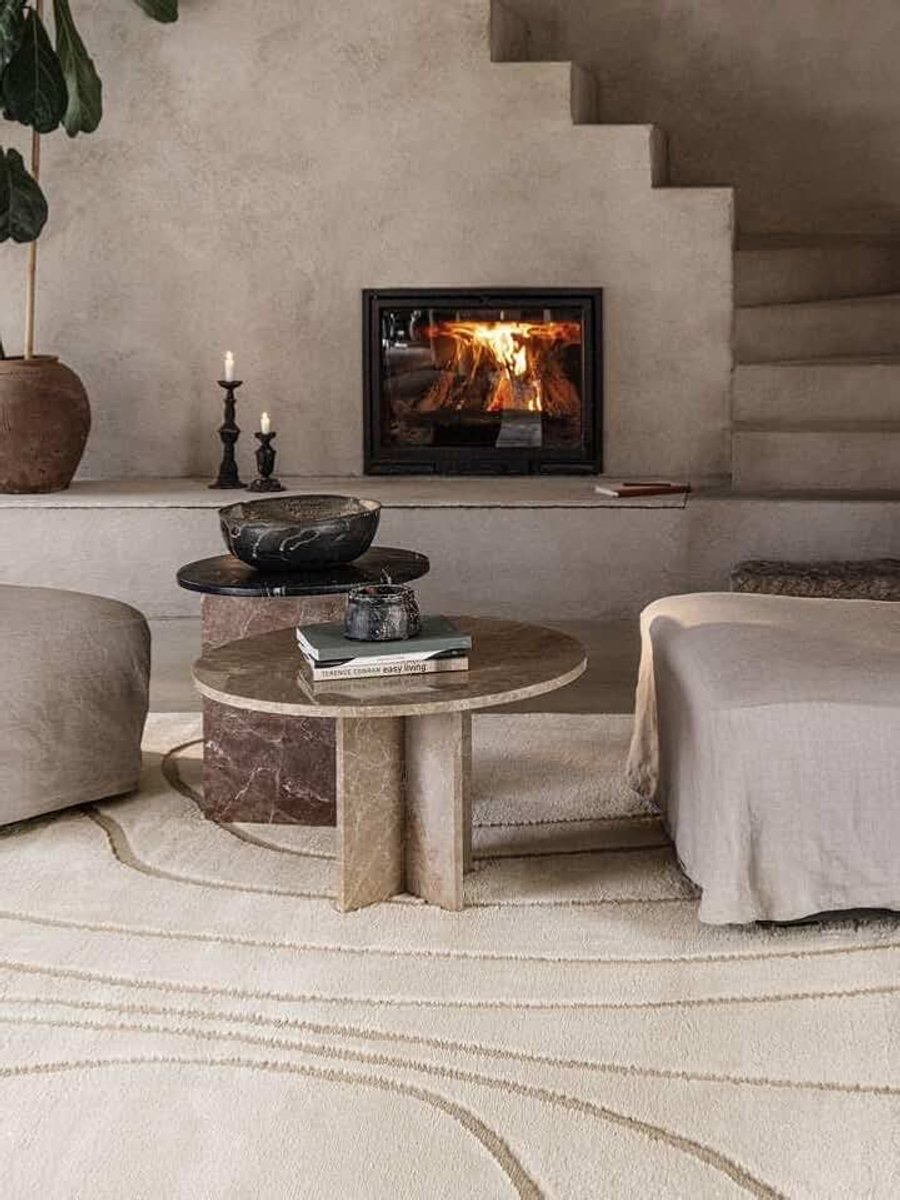 Bahia Vloerkleed, 120 x 180 cm, Crème wit/Beige | Moderne, Rechthoekig, Middelpolig, Alleen chemisch reinigen, Oeko-Tex 100, Woonkamer, Slaapkamer