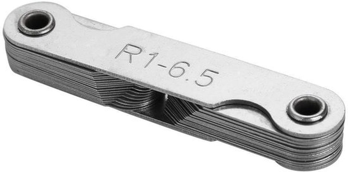 Radiusgroefmeter Roestvrij Staal - Concave Meter - Straalmeter R0-100mm - Duurzaam - Schokbestendig - Duidelijke Labels