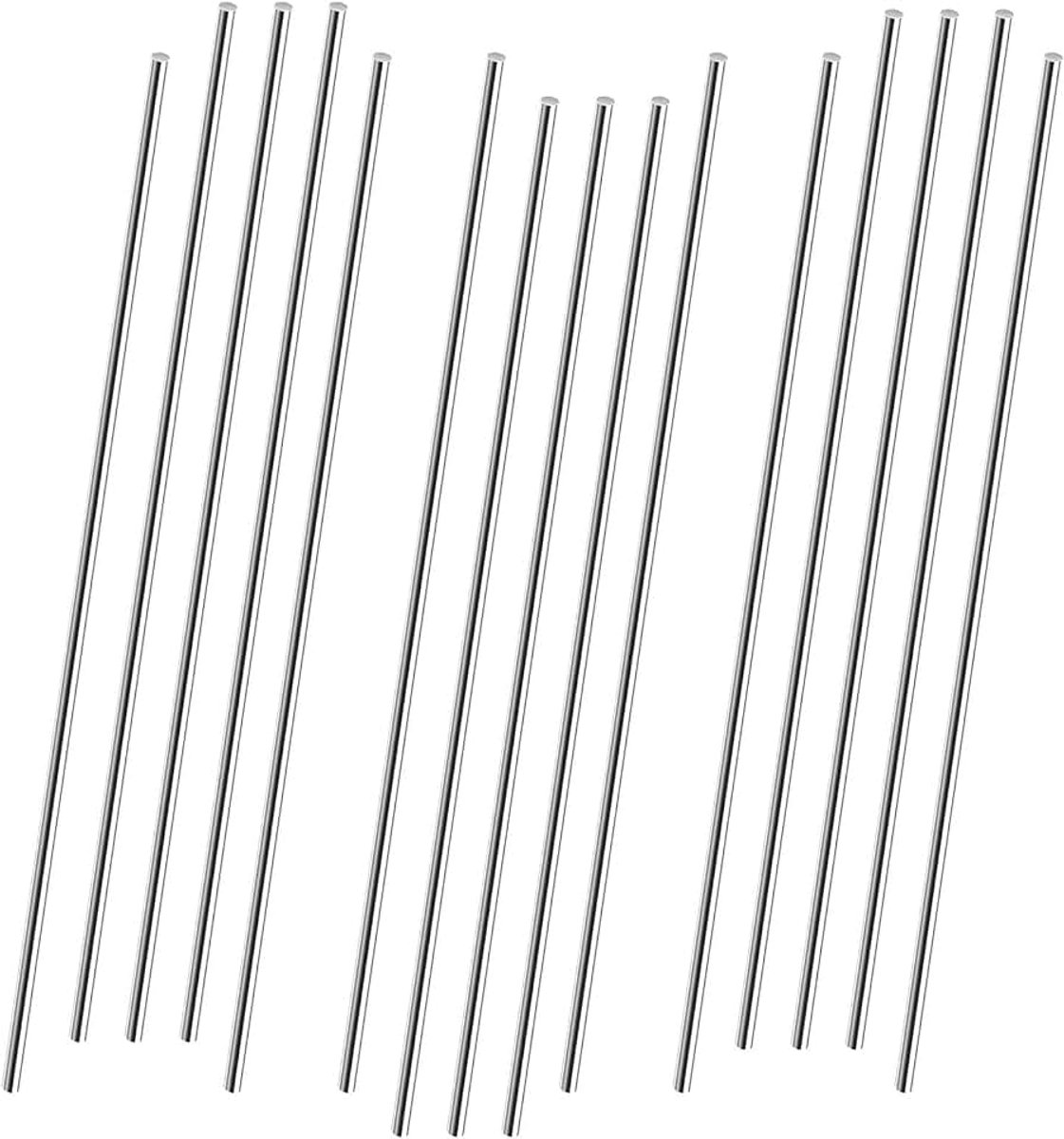 Roestvrijstalen staven 3mm x 300mm - Ronde stalen staven, massieve ronde stangen voor modelauto's, tuindecoratie en DIY-projecten