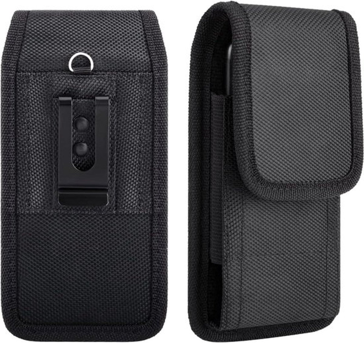 Heuptas met riemclip voor mobiele telefoon - zwart - geschikt voor smartphones van 5,2 tot 6 inch