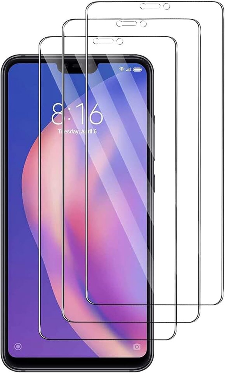 Xiaomi Mi 8 Lite pantserglas beschermfolie, [3 stuks] vingerafdruksensor compatibel - HD Clear - 9H hardheid - Case Friendly - HD displaybeschermfolie voor Xiaomi Mi 8 Lite