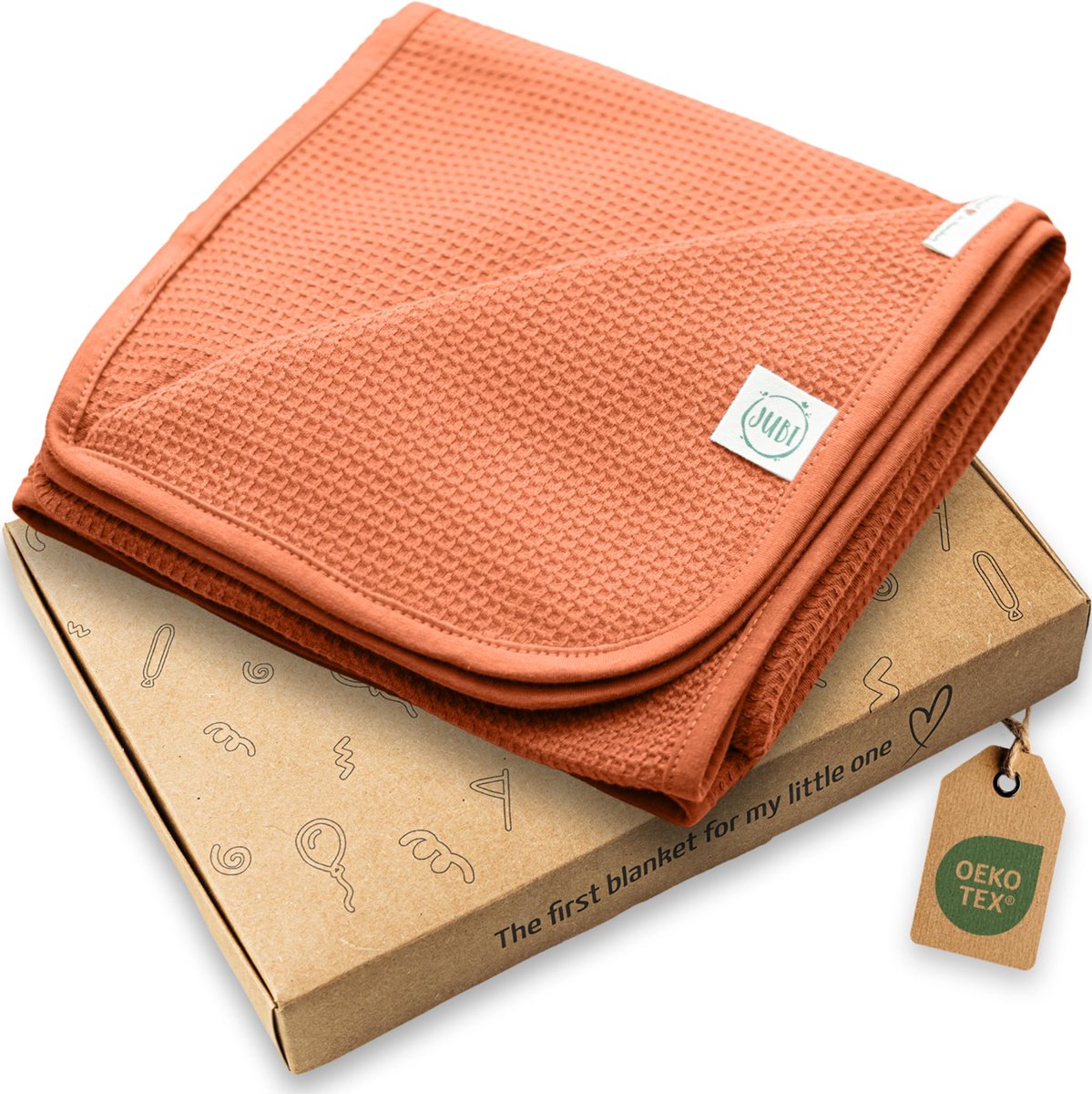 SnelShoppen - Jubi Babydeken Zomer 70x100 cm - 100% Katoen - Licht en Ademend - Zachte Babydeken voor Kinderwagen en Bed - Oeko-Tex Gecertificeerd - K
