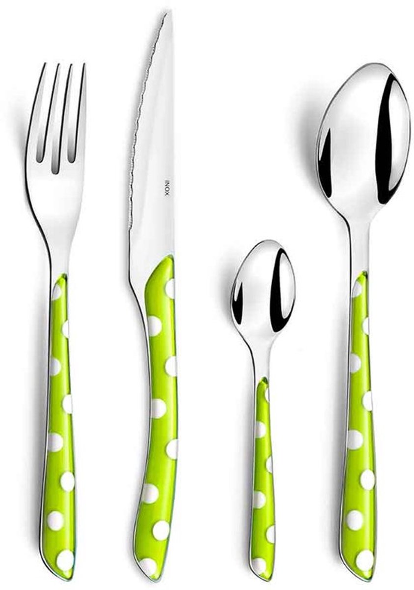 Amefa Retail Eclat Dots Groen 24-dlg Bestek 18-0