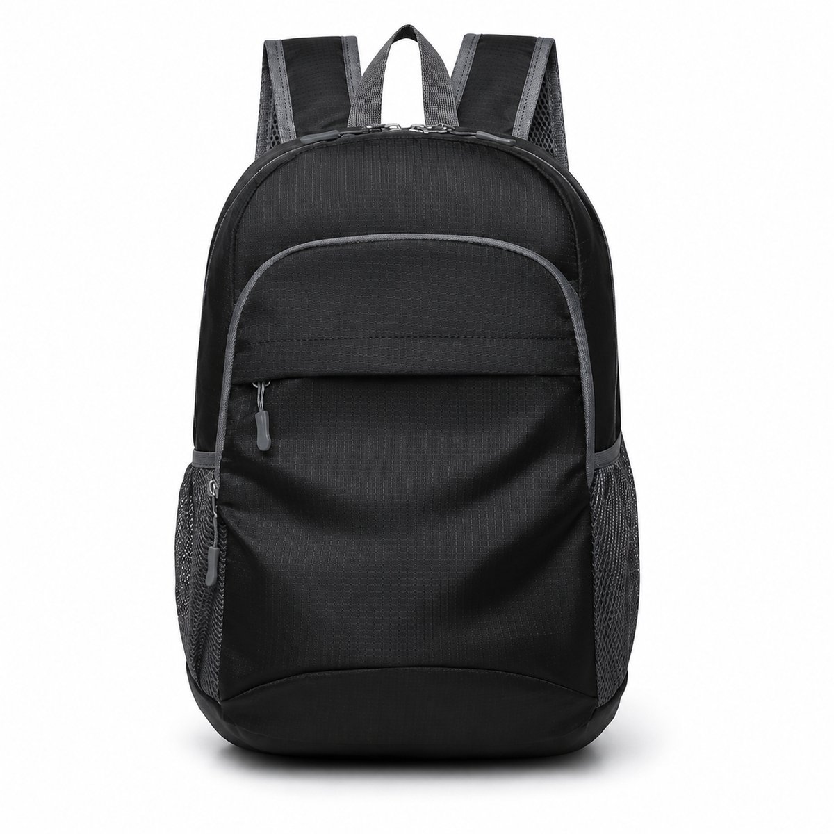 VHV - Rugzak - Opvouwbare Waterafstotende Laptoprugzak 15,6 Inch - Lichtgewicht met Mesh Zijvakken - Voor School, Werk en Reizen - Zwart