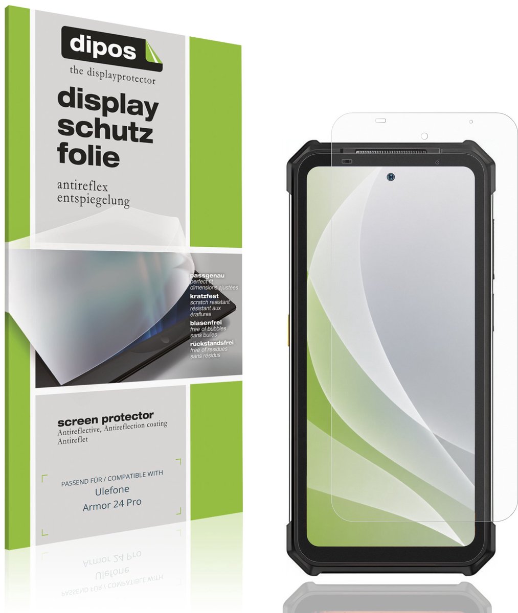 dipos – 4x Matte Beschermfolie geschikt voor Ulefone Armor 24 Pro | Krasbestendige & antireflecterende Screenprotector Ultra-Thin