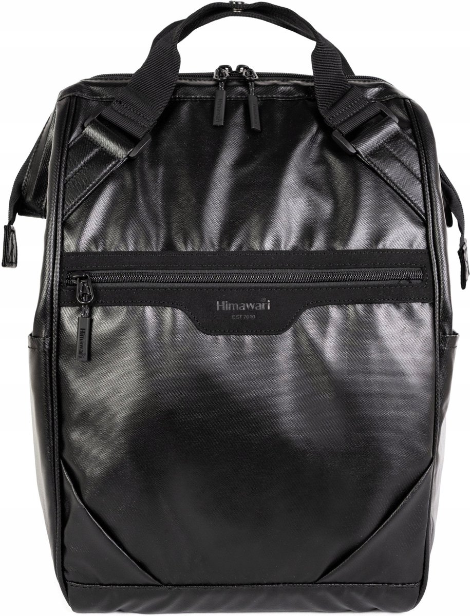 Himawari Wax M Rugzak - Waterdicht, 14" Laptop, Zwart