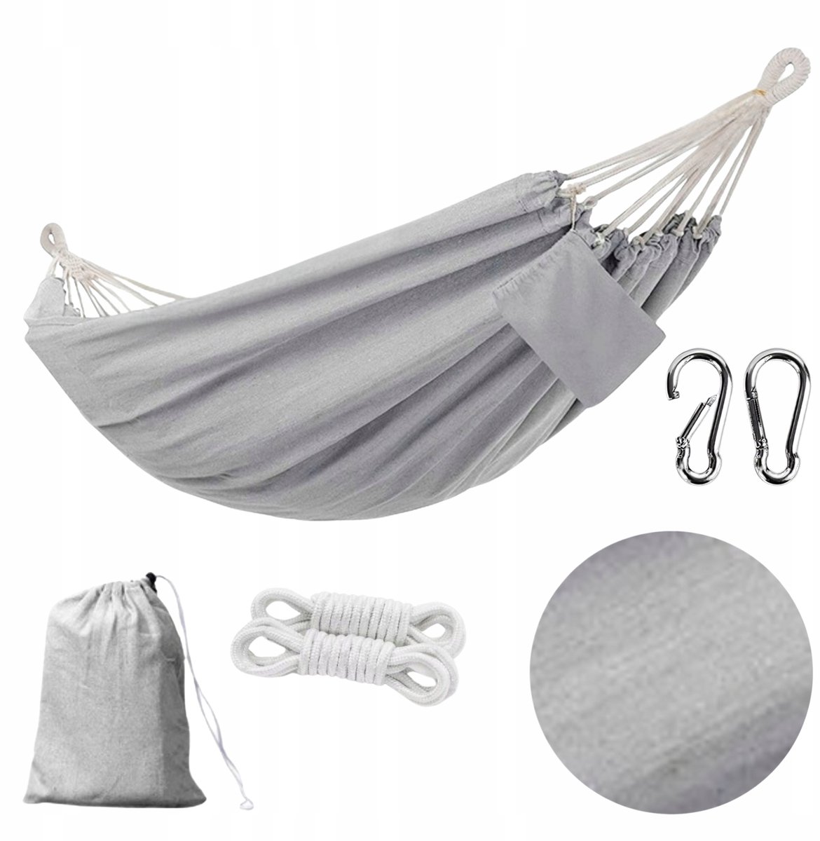 Boho Tuinhamak 150kg Lichtgrijs met Schoffels & Montagekit