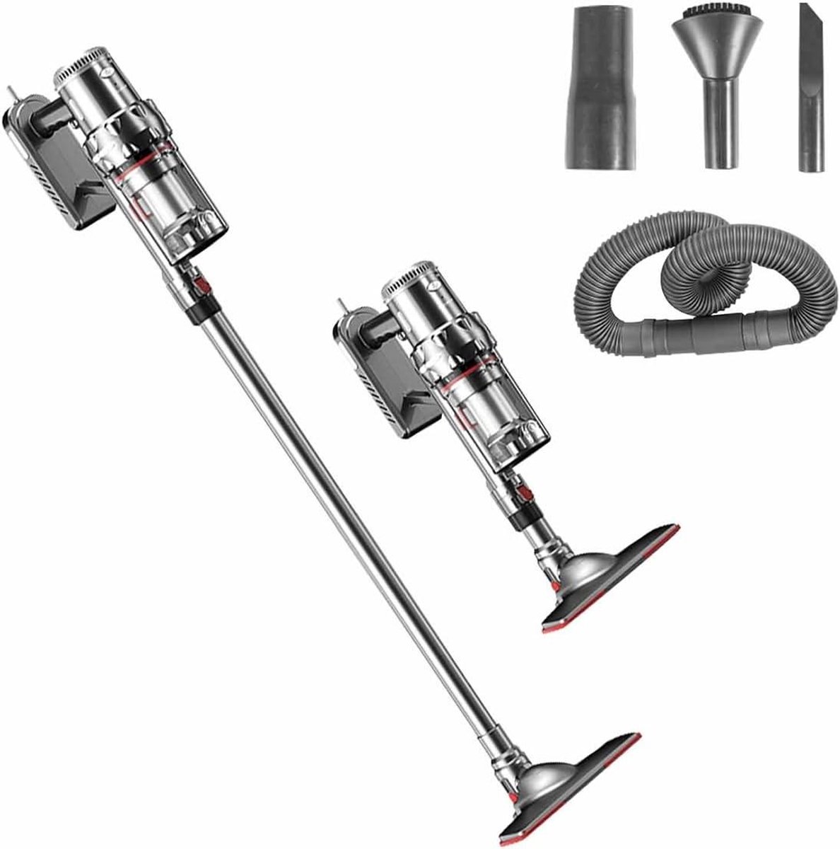 Steelstofzuiger - Handstofzuiger - Krachtig Schoonmaken - 18000pa Zuigkracht - 4 meter snoer - Zilver