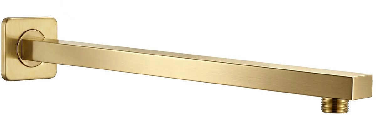Rea - Vierkante Douchearm Js-9022bg 40cm Brush Gold - 3 x 40,5 x 2,8 cm