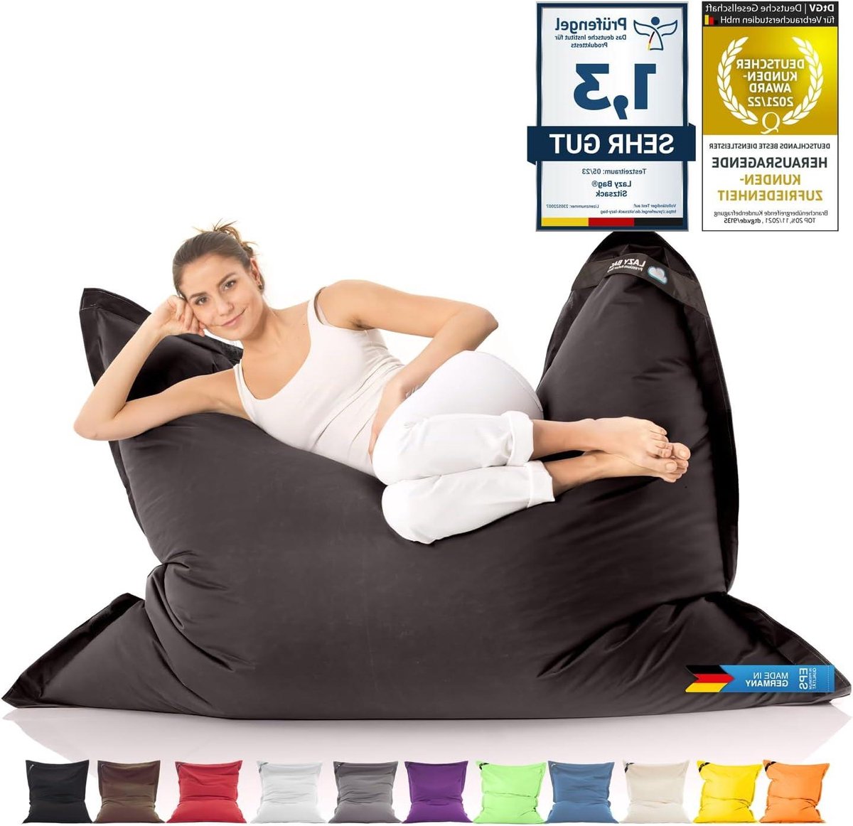 XXL Zitzak - Zitkussen Fauteuil - Binnen en buiten - Waterdicht nylon materiaal - 180x140cm - Zwart