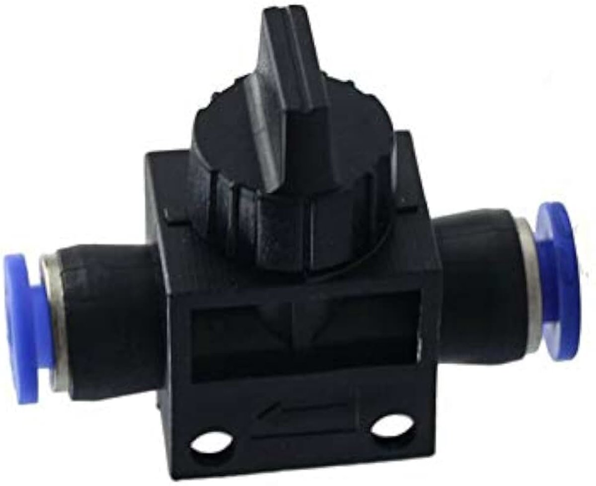Vogueing Tool Pneumatische Unie Buis Pneumatische Luchtsnelkoppelingen voor Lucht, Water, Vacuüm 6mm/0.24" Zwart & Blauw