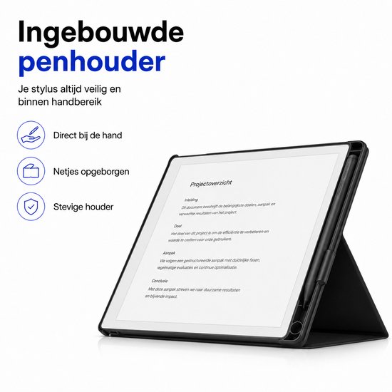 Remarkable Paper Pure hoes - Geschikt voor Remarkable Paper Pure 10.3" (2026) - 360 Graden Draaibaar - Lichtgewicht Magnetische hoes - Automatische slaap-/waakfunctie - Hoogwaardige waterdichte PU leer - Grijs — afbeelding 3