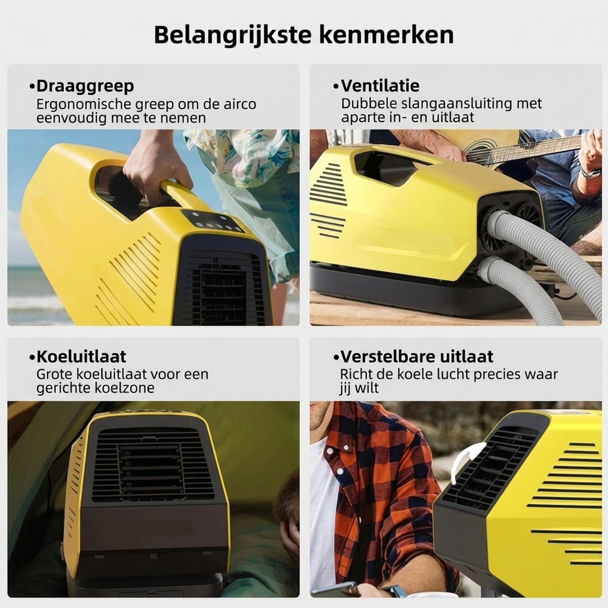 Corvance Draagbare Airconditioner 2380 BTU Lichtgewicht - afbeelding 2
