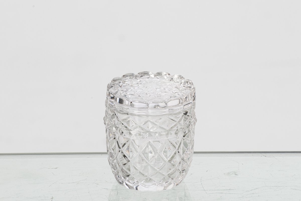 J-Line Decoratieve pot - glas - transparant - small - set van 3