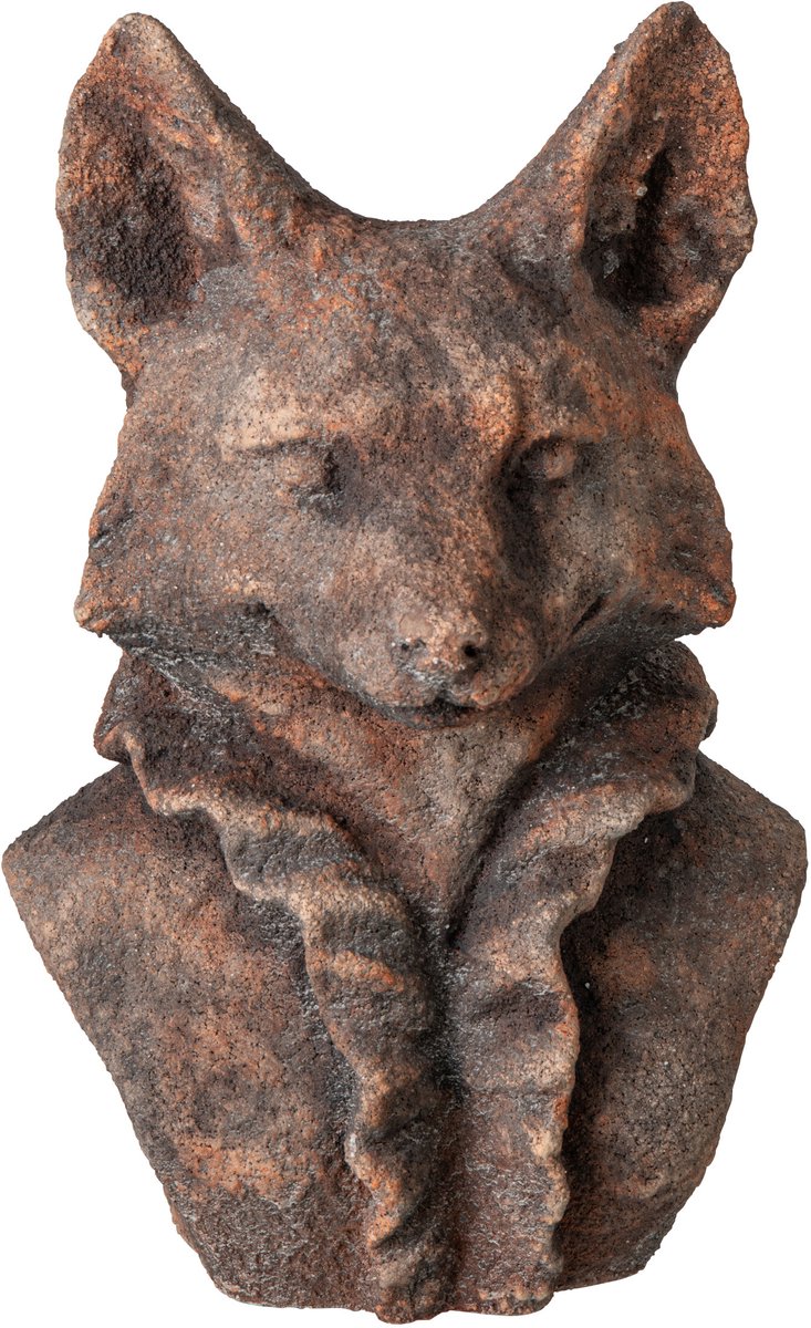 J-Line Vos - polyresin - bruin - small