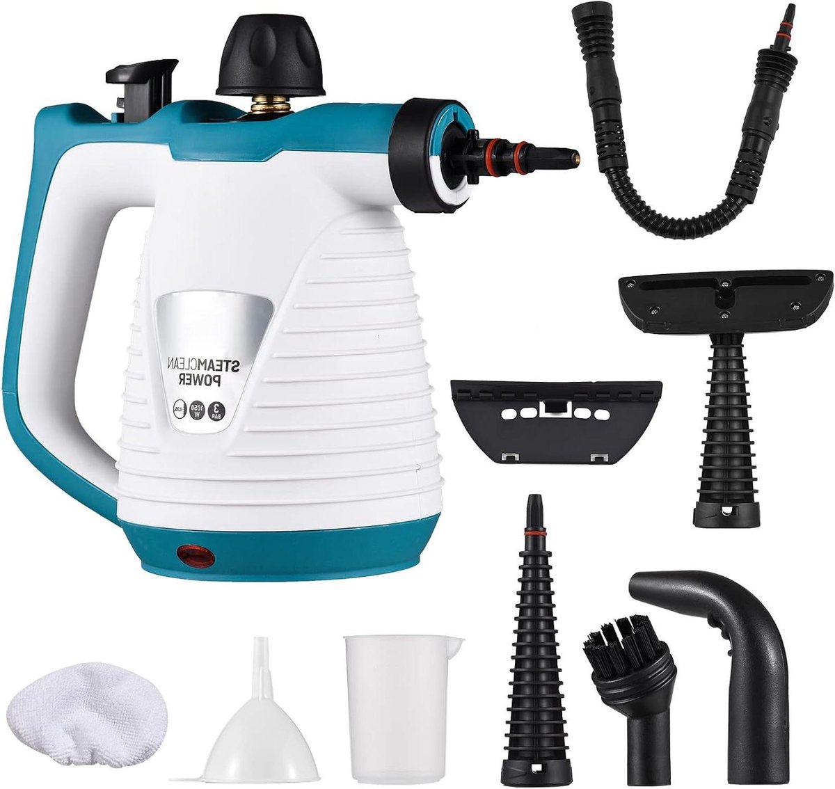Handheld Stoomreiniger - Draagbare Reiniger - Diepe Schoonmaak - Kinderslot Veiligheid - 350ml Tank - Wit