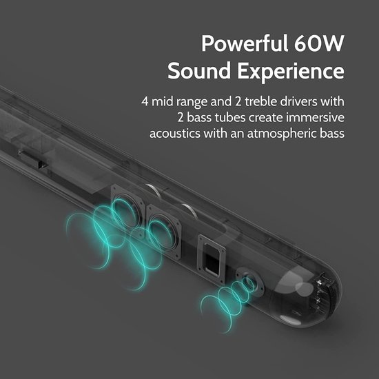 Geluidssysteem - Home Audio - Film Kijken - Dolby Audio - 60 Watt - Zwart — afbeelding 4