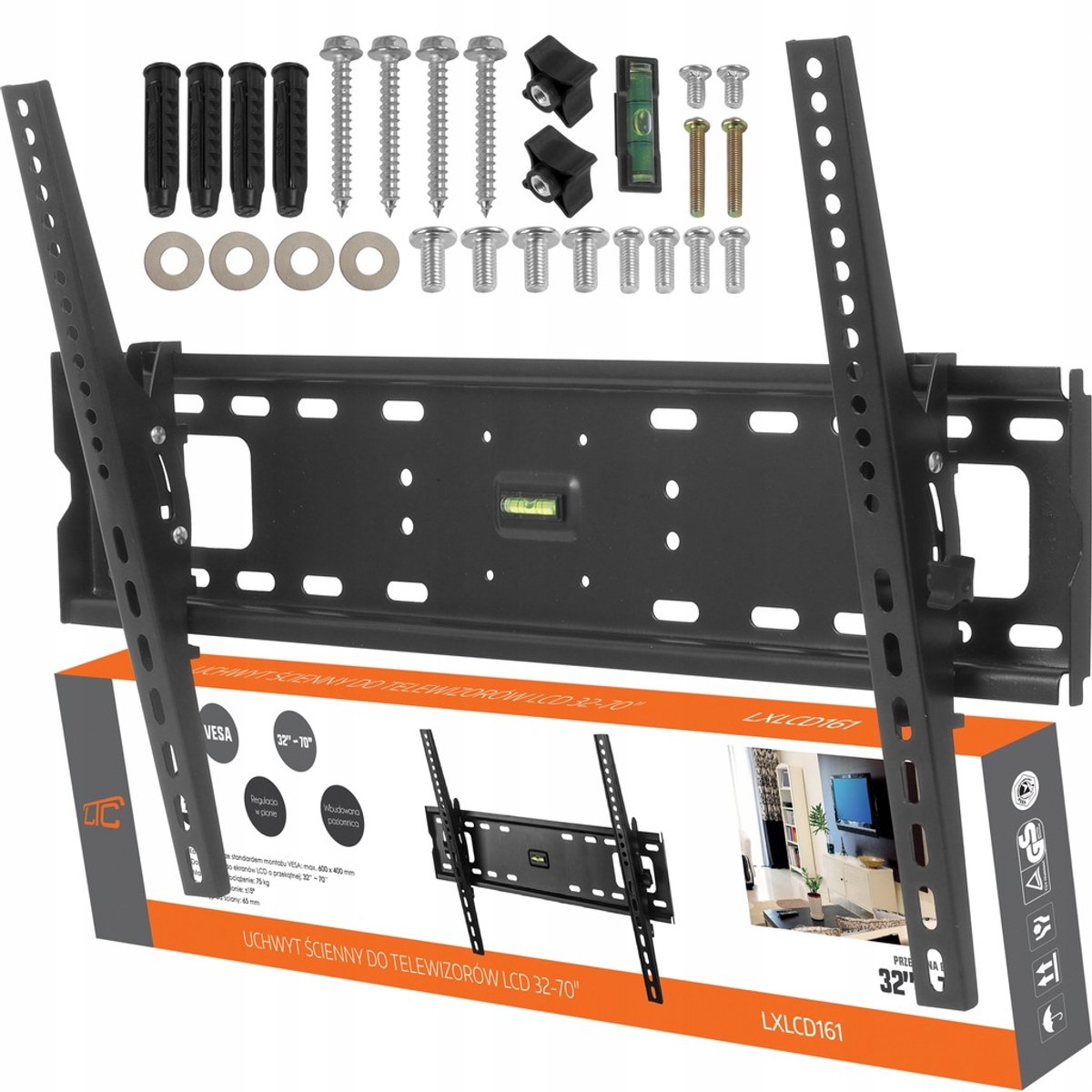 Universele TV-muurbeugel LTC - Verstelbaar, 40 kg, 32-70 inch