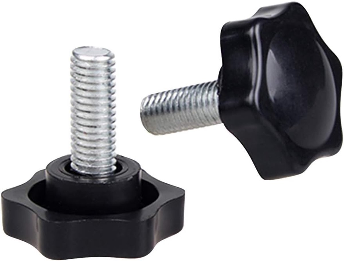 Schroef Klemhendel Knop - 3/15 stks M6 Sterkop Schroefdraad Gekartelde Duimschroef Klemknop Grip voor Machines Latche Schroeven