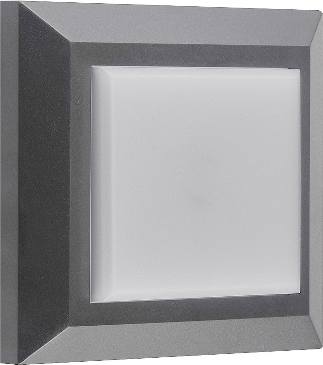 NOKI Wandlicht vierkant grijs SMD LED 450Lm 3,8W IP65