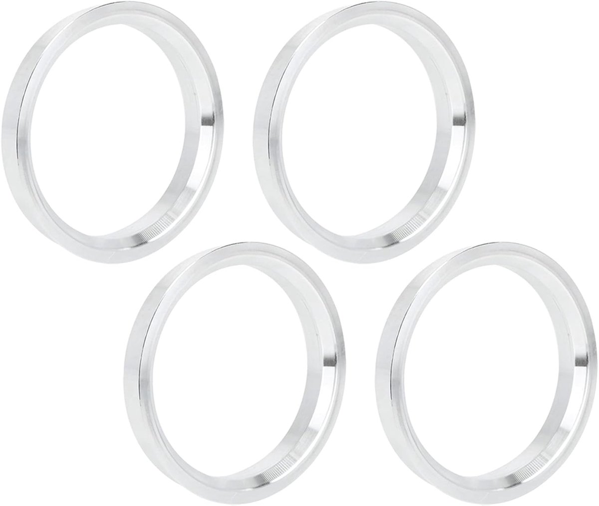 4 stuks centreerringen 66,6 tot 57,1 mm, velg, aluminium, auto, naaf, middenringen | Voor installatie tussen naaf en wiel, elimineert trillingen, diepte 10 mm, nauwkeurige pasvorm