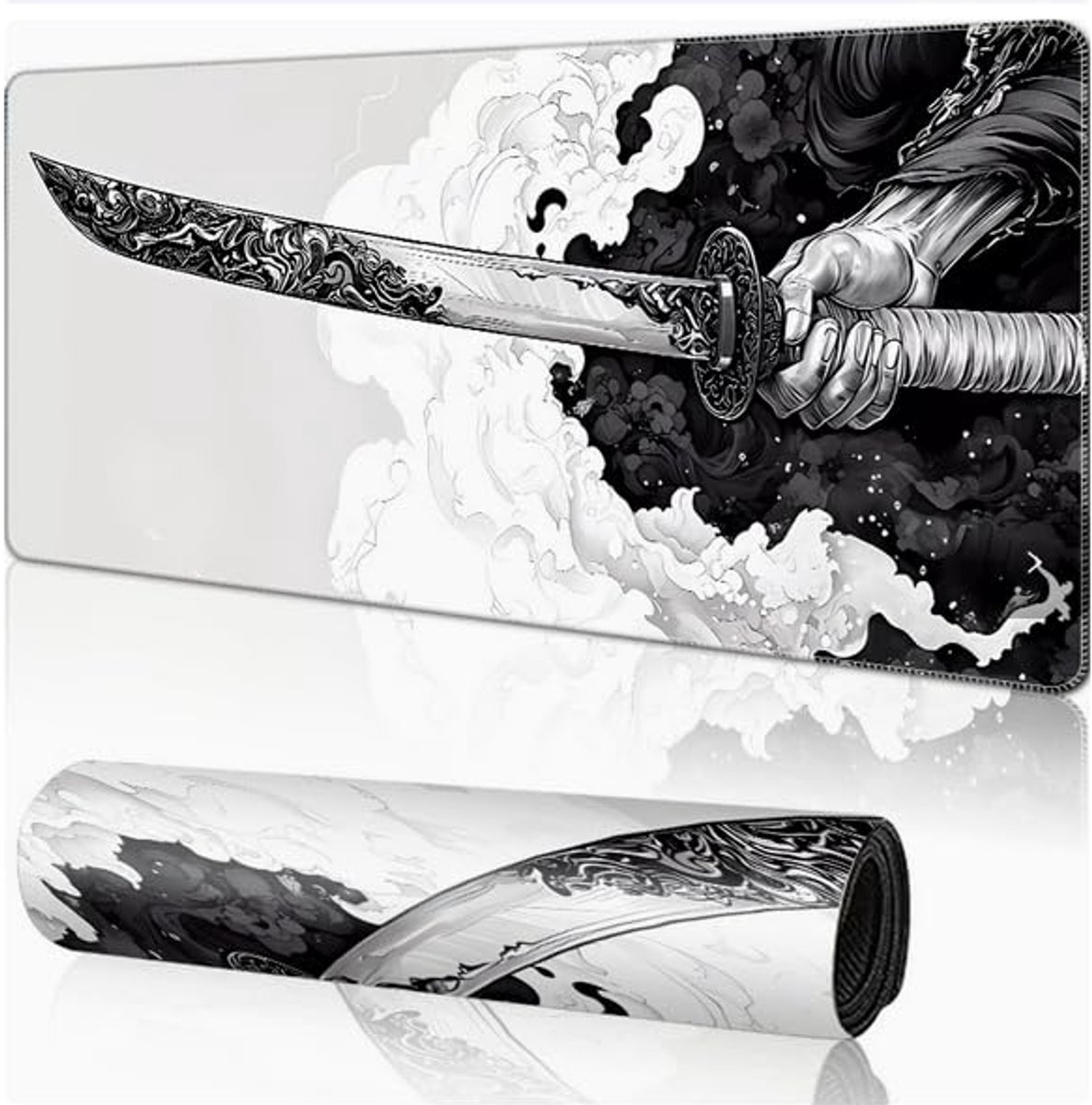 Muismat XXL - Japanse gaming-muismat 900 x 400 mm - antislip met rubberen basis - waterdicht voor games - SnelShoppen