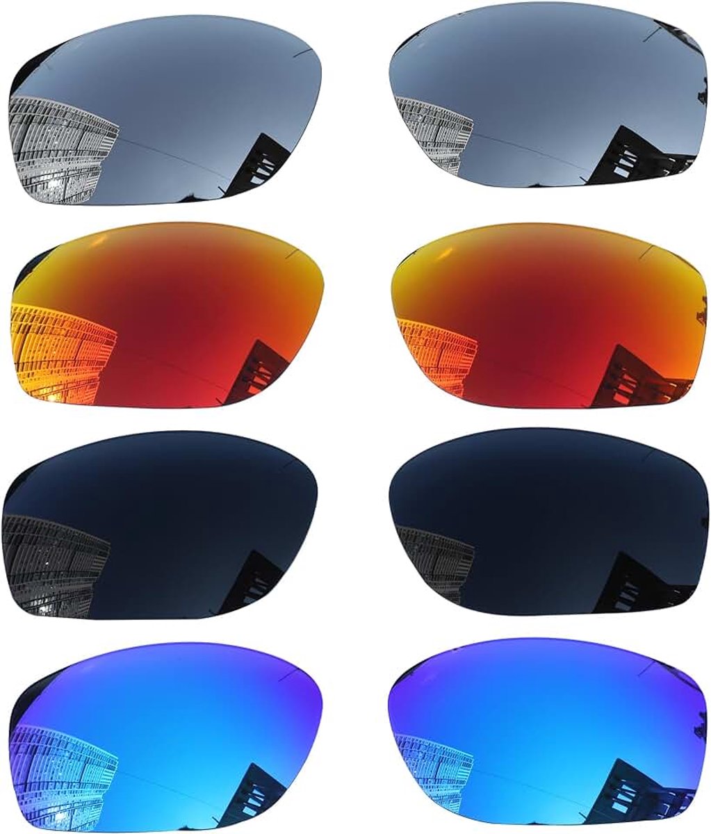Vervangende lenzen voor Oakley Conductor 8 OO4107 zonnebrillen, perfecte pasvorm, breukveilig, krasbestendig, waardepack