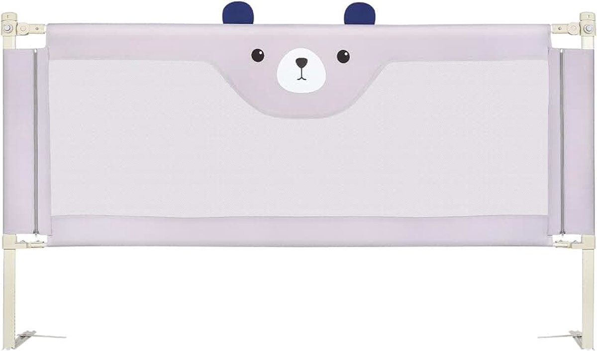 Bedhekje voor baby's en kinderen, in hoogte verstelbaar 70 tot 99 cm, kinderbed, met verticale verhoging en dubbele vergrendeling, 2,0 m, blauw