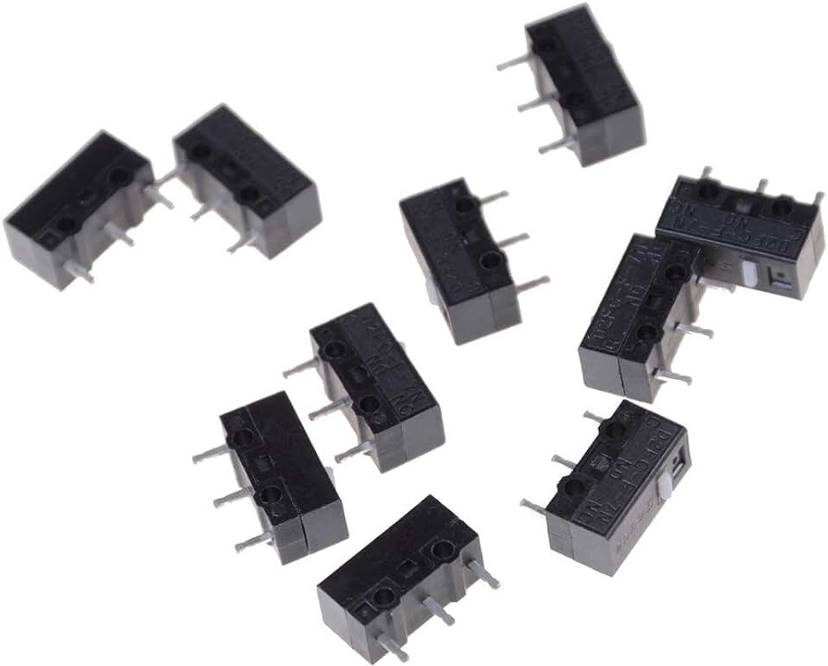 10 x micro-schakelaar D2FC-F-7N, 10 m, vervanging voor muis, getest