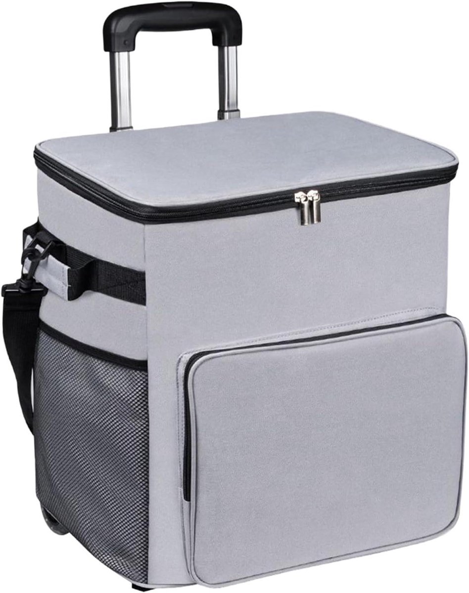 Koelbox op Wielen - Trolley Koeler - Buitenactiviteiten - Lekvrije Isolatie - 35L - Marineblauw