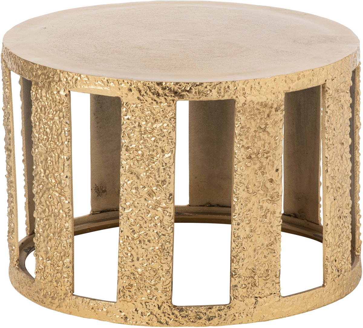 J-Line Gestreepte salontafel - aluminium - goud