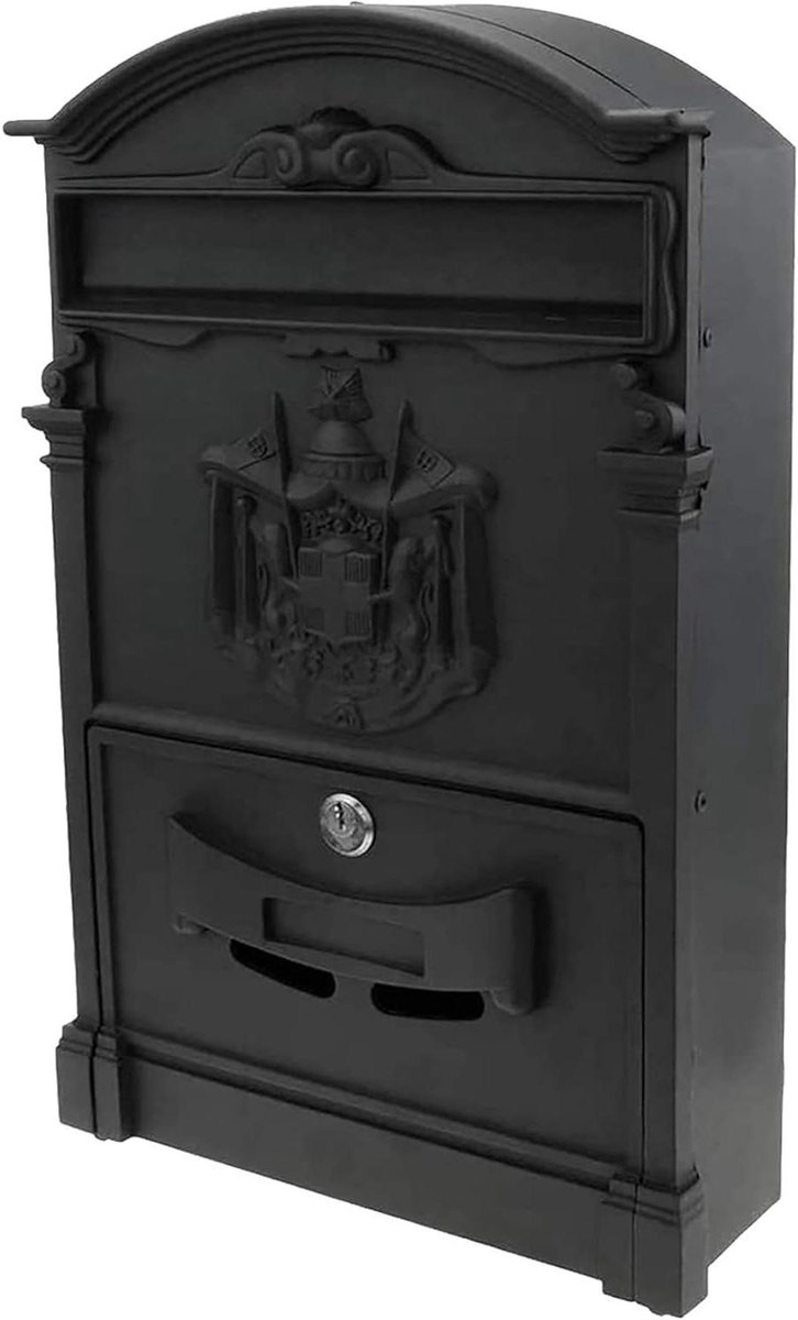 Brievenbus Model - Postbak - Brieven Ontvangen - Aluminium Gietwerk - 41x26x9 cm - Antraciet