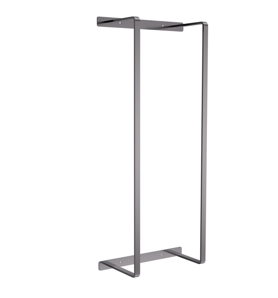 Aloni handdoekrek – verticaal – 67x28x14 cm – gunmetal – roestvrij staal